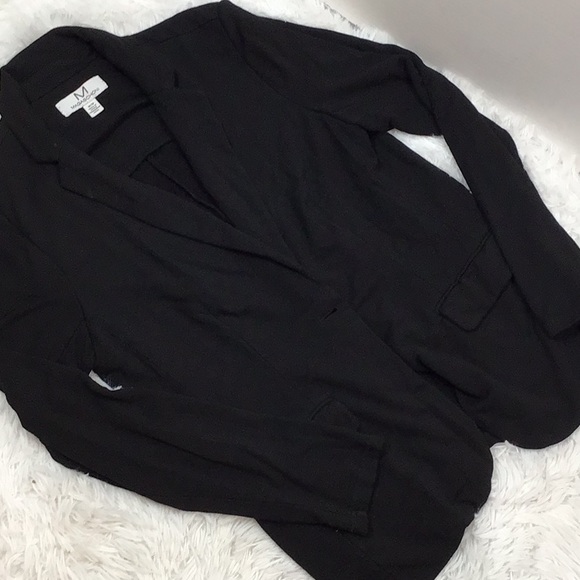 Magaschoni black knit one button blazer M - Picture 9 of 9